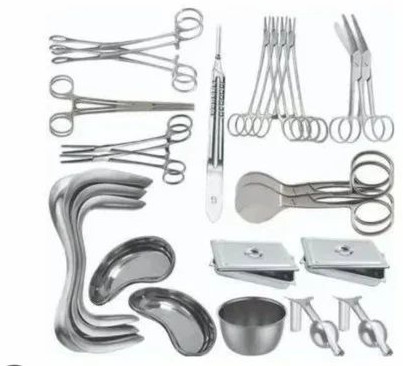 Polished Stainless Steel RSC Normal Delivery Instrument Set