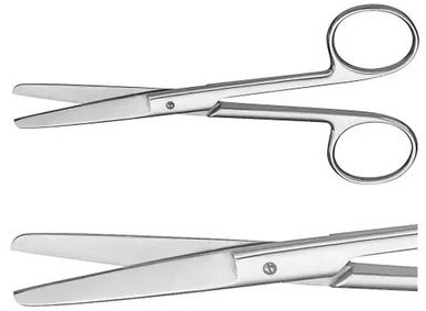 Polished RSC Stainless Steel Suture Scissor, Color : Silver