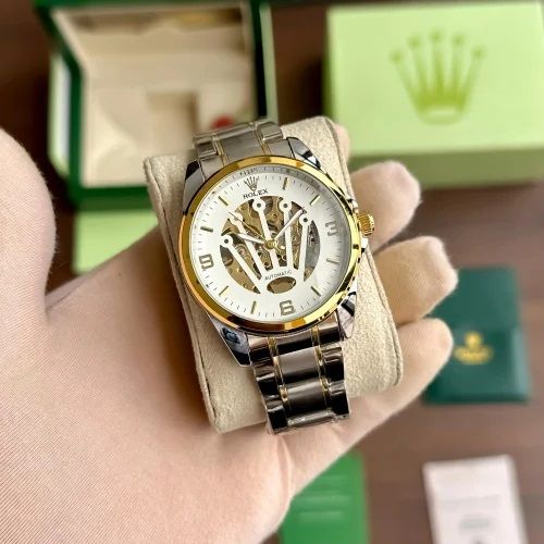 Golden Rolex Mens Wrist Watches, Display Type : Analog