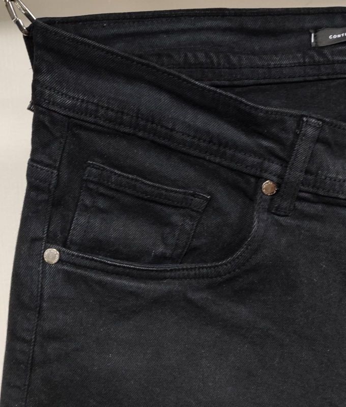 Black Plain Jeans Mens