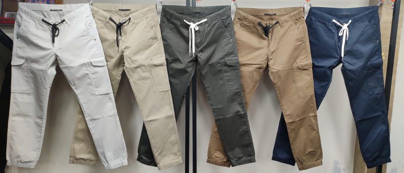 Khaki Mens Cotton Joggers