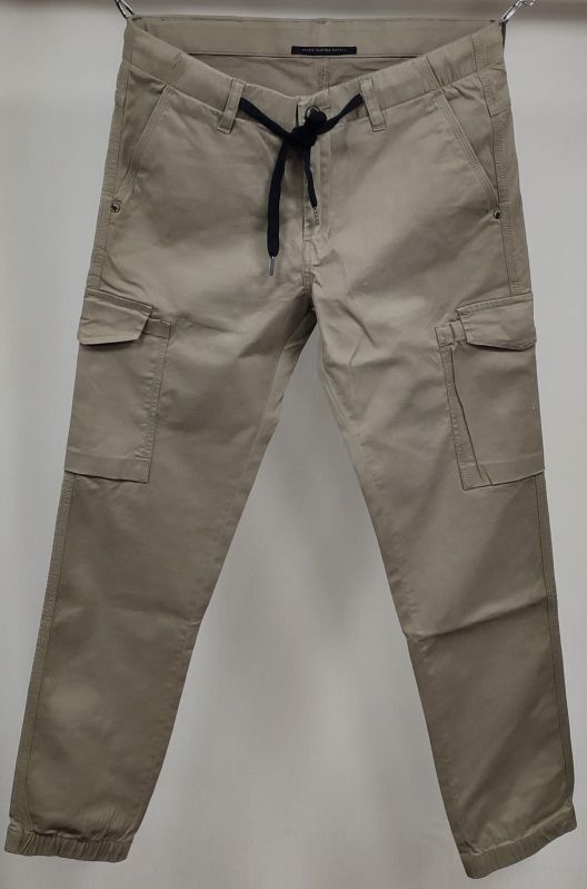 Khaki Mens Cotton Joggers