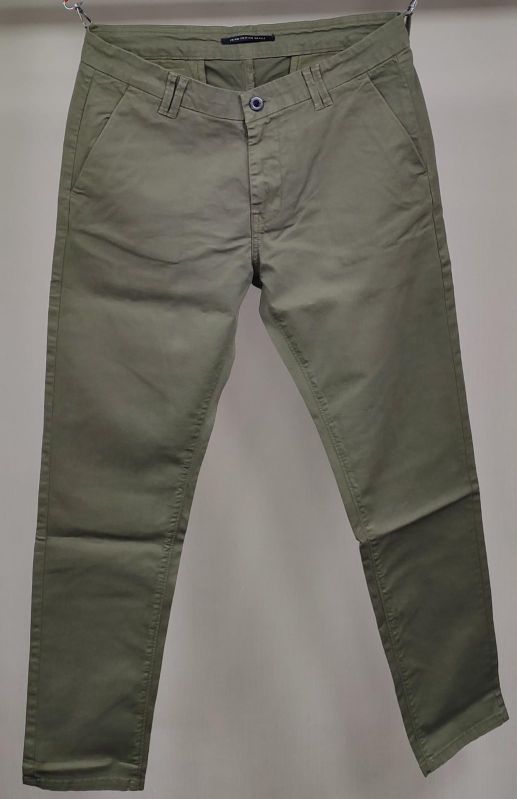 Olive Cotton Trousers