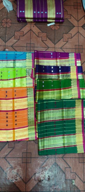 100% Pure Cotton Powerloom Sarees