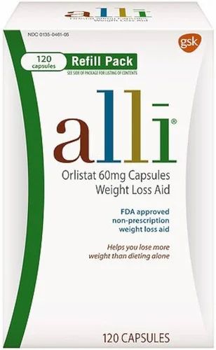 Alli Orlistat 120mg Weight Loss Aid Refill Capsules