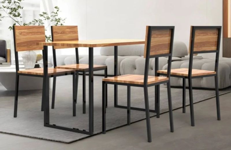 High Back Dining Table Chair Set