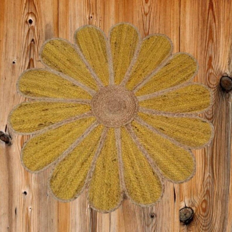 Sunflower Shaped Jute Rugs