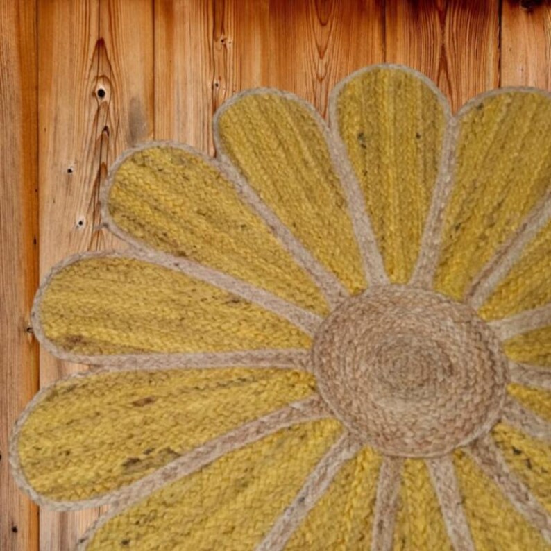 Sunflower Shaped Jute Rugs