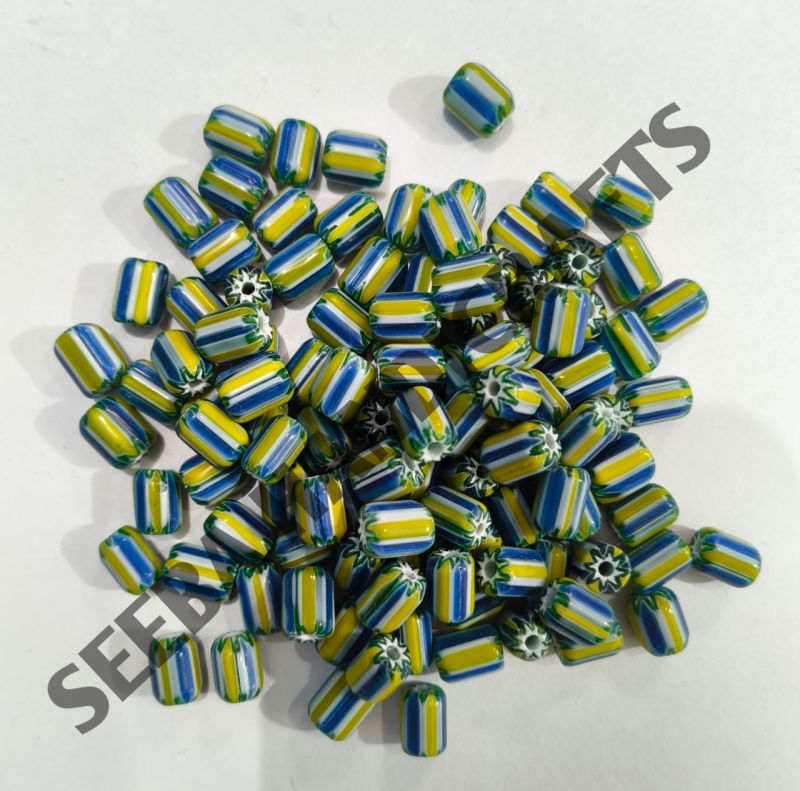 Oval Shaped Chevron Beads