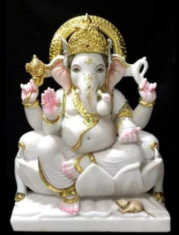 Multicolor Marble Ganesh Statue