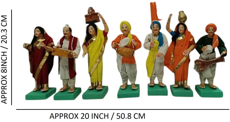 Handcrafted Terracotta Varkari Set Of 7 Ready To Ship Worldwide