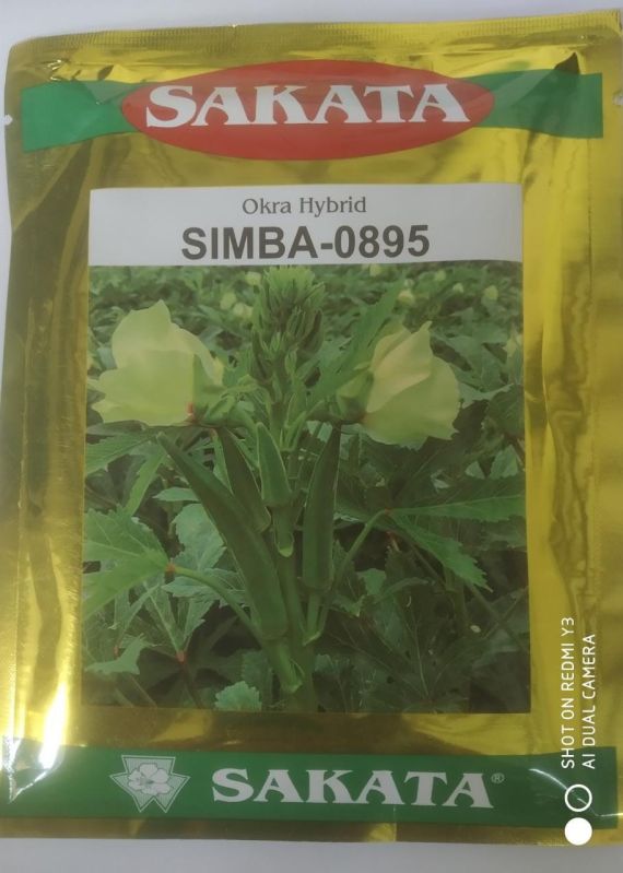 Hybrid Green SAKATA BHINDI SIMBA-0895 (100GM) .Brand: Sakata Variety: Simba-0895 Item Weight: 50 Gm