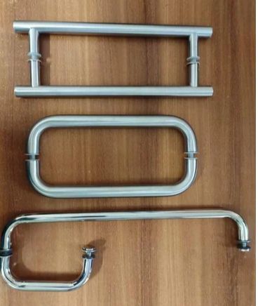 Stainless Steel Polishing Aluminum Door Hardware, Color : Silver