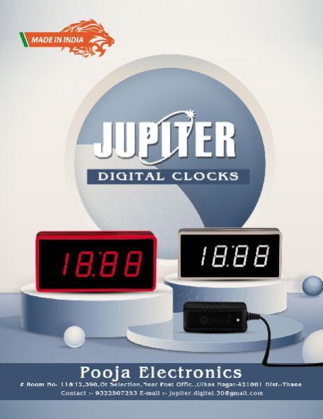 J100 Red Digital Clock With Micro USB