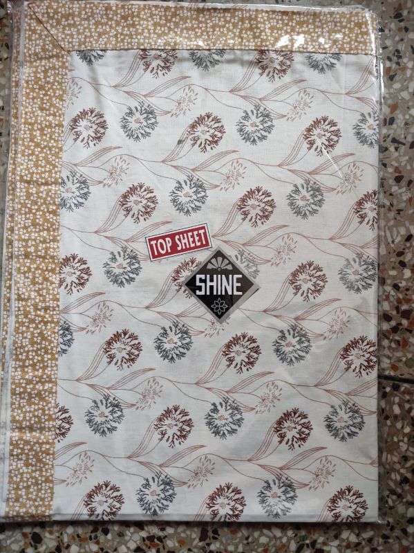 Shine Floral Print Double Cotton Top Sheet