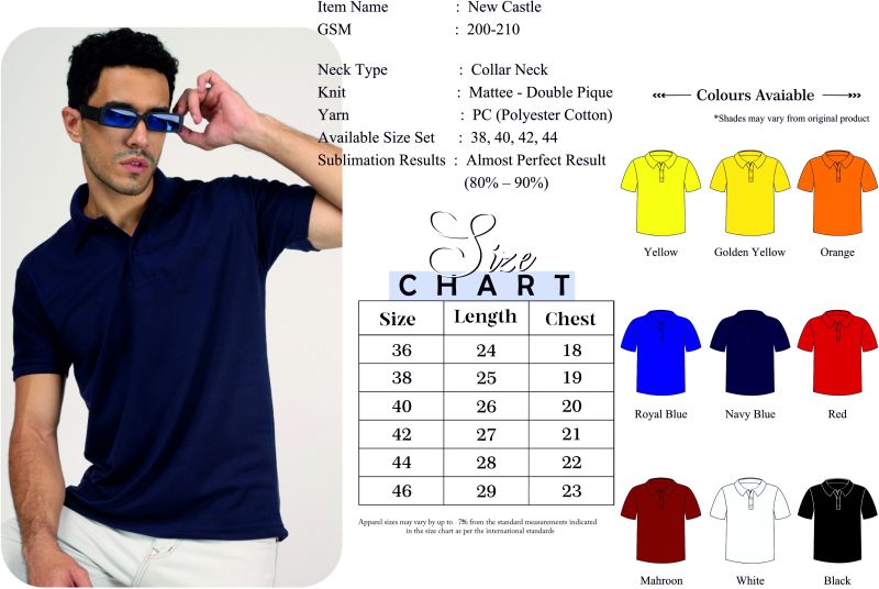 Mens Poly Cotton Polo T-Shirts