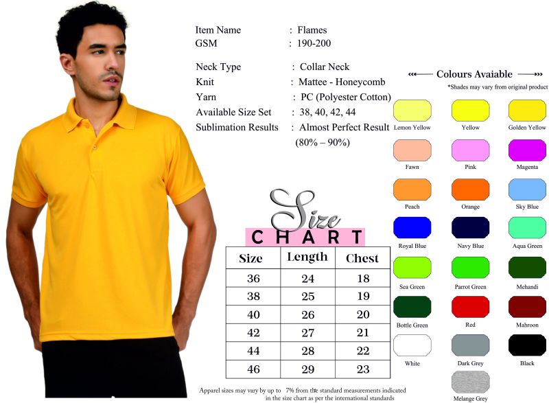 Mens Poly Cotton Polo T-Shirts