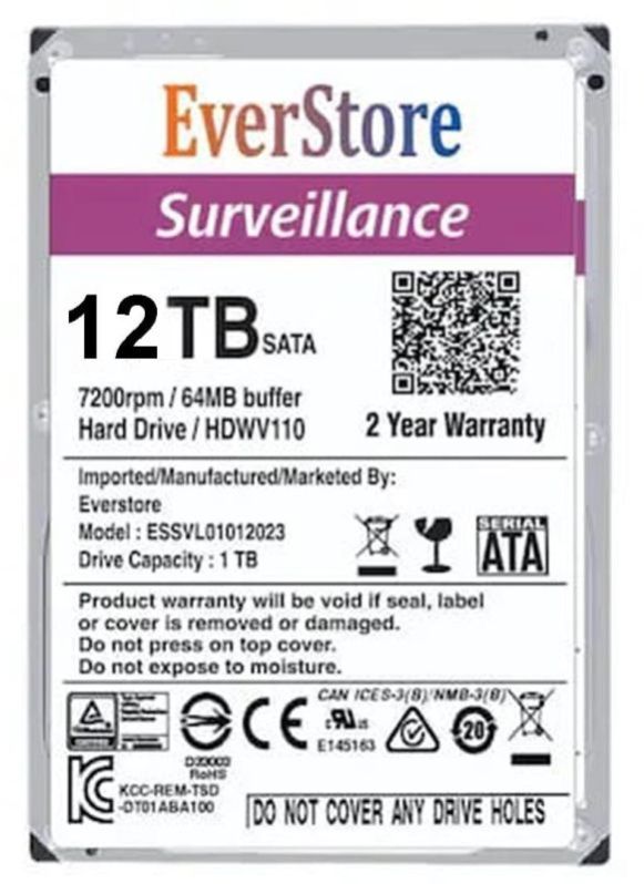 Everstore 12tb Surveillance Hard Disk Drive