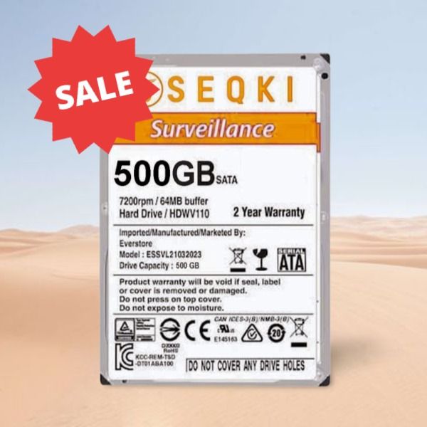 Seqki 500gb Surveillance Hard Disk Drive 2 Year Dealer Warranty
