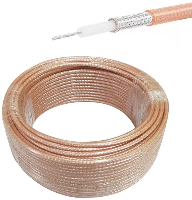 Infocomm RG393 Coax Cable Double Shielded With Tan FEP Jacket