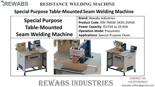 Pneumatic Table Chain Seam Welding Machine