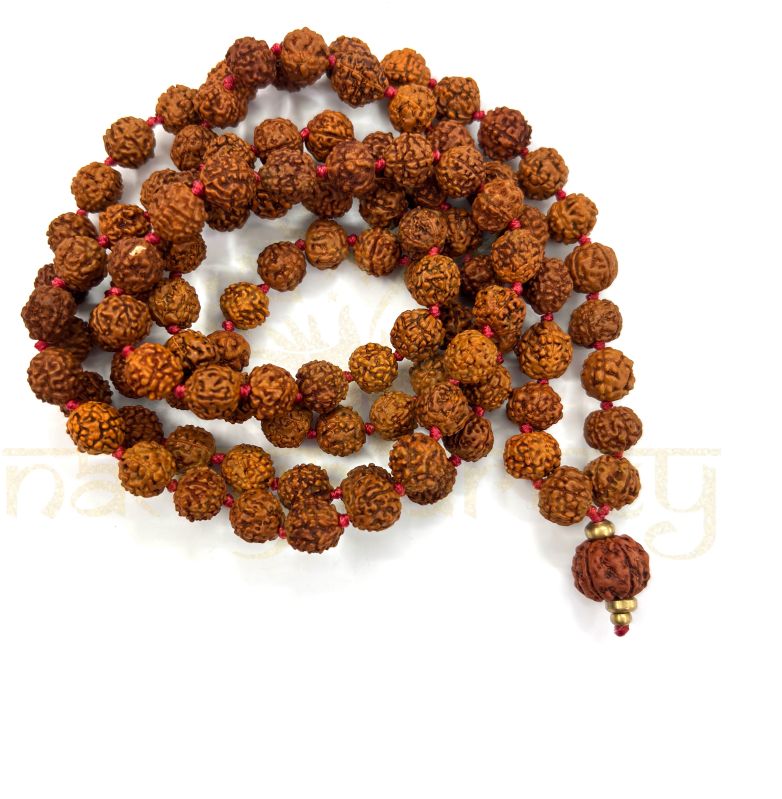 8mm Hand-knotted Mix-Faces Rudraksha Japa Mala