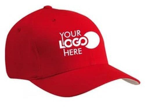 Plain Cotton Customized Red Cap Classy Event Wear, Sport Wear