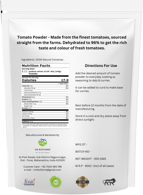 Dehydrated Tomato Powder