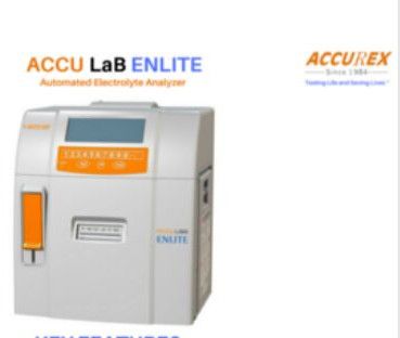 Accurex Semi Automatic 5 Parameters Automated Electrolyte Analyzer