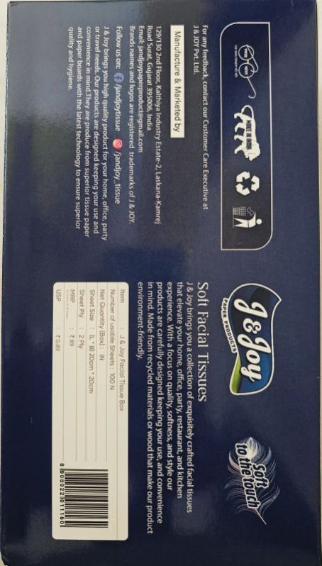 J&Joy Soft Facial Tissue Wipes