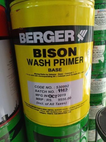 Berger Bison Wash Primer, Color : Yellow, Packaging Type : Can