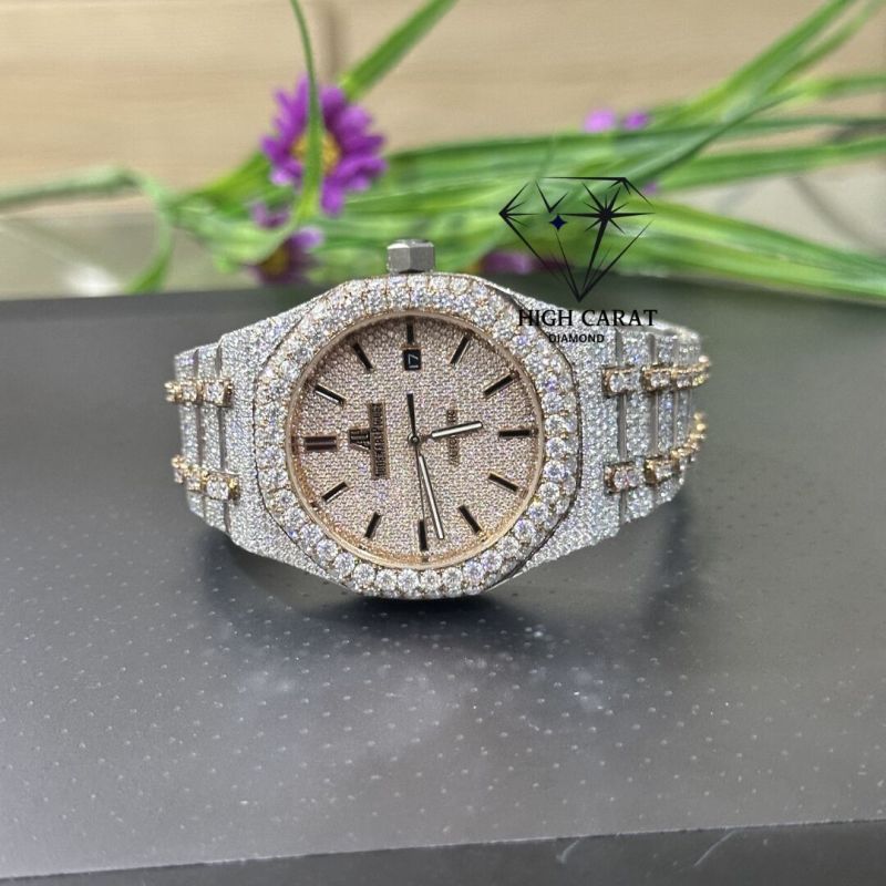 100% Bling! Full Moissanite Diamond Watch for the Bold &AMP;AMP; Stylish!