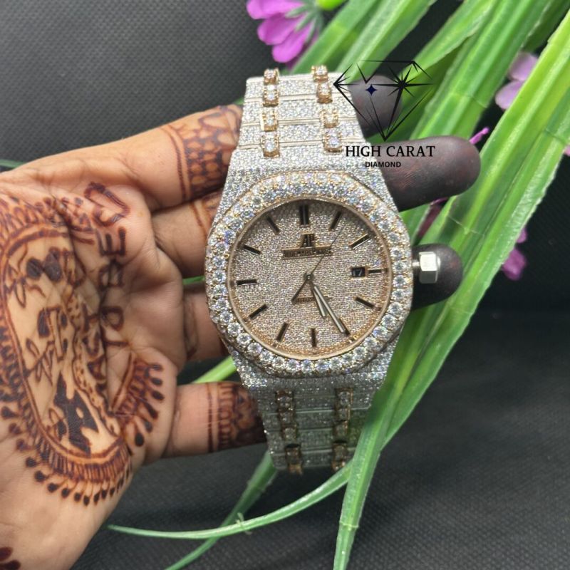 100% Bling! Full Moissanite Diamond Watch for the Bold &AMP;AMP; Stylish!