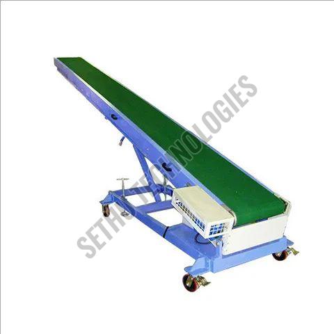 PVC Motor Polished MILD STEEL Automatic Truck Loading Conveyor System