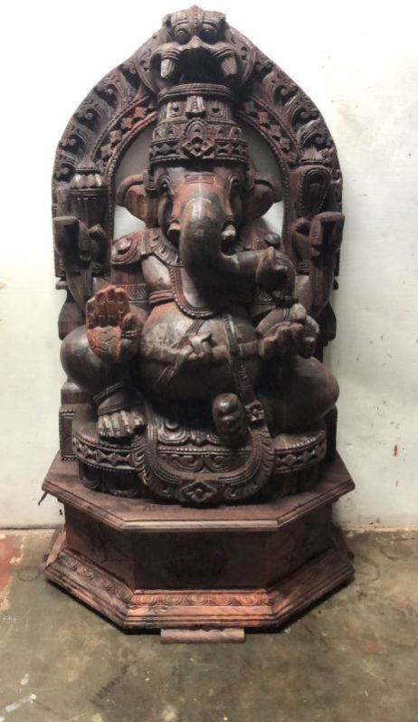 Rosewood Ganesha Statue