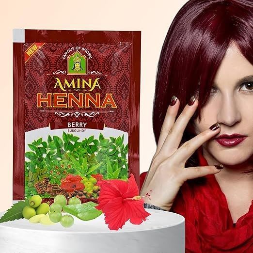 Amina Natural Burgundy Henna Hair Color