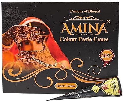 Black Outline Mehendi Cone