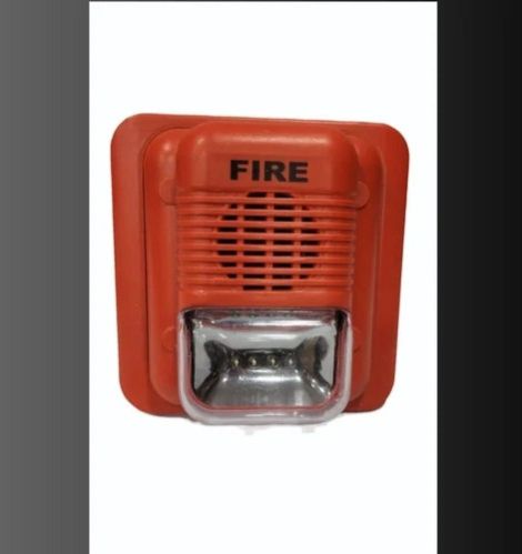 Plastic Red Fire Alarm, Power Source : Battery