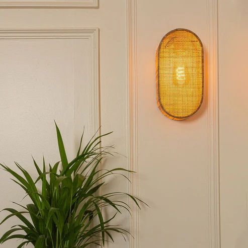 Rattan Milan Decorative Lamps, Color : Natural