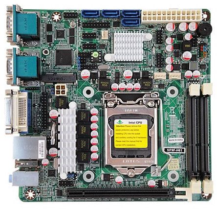 Industrial Mini Itx Motherboard RBT NF9F-H61