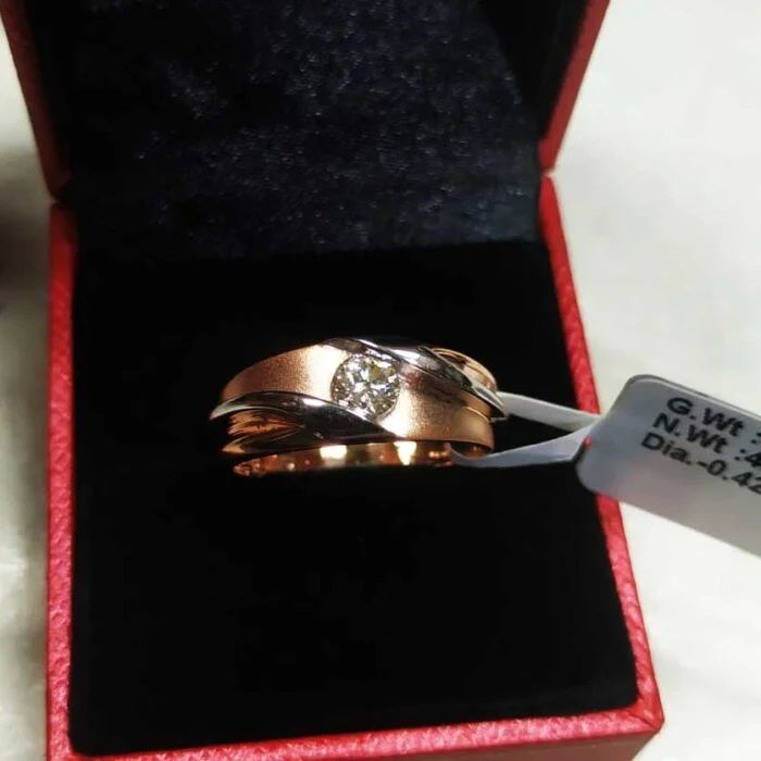 Gold and Diamond 0.45ct Mens Ring