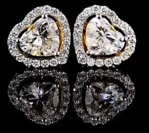 Romantic Heart Women Diamond Studs