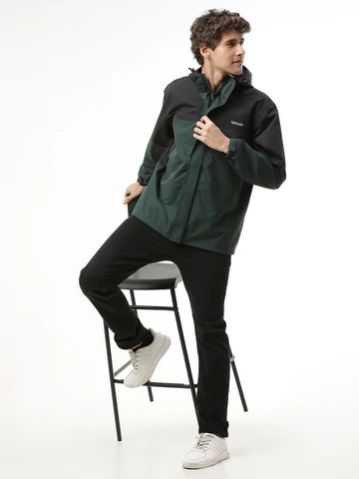 Stormguard Black Green Men's Rain Jacket - Zrs001