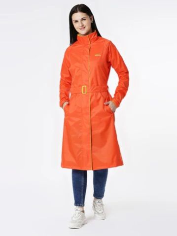 Zeel Diva Orange Trench Coat