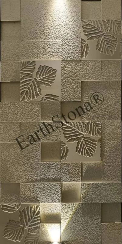 Carved Leaf Pattern Stone Cladding