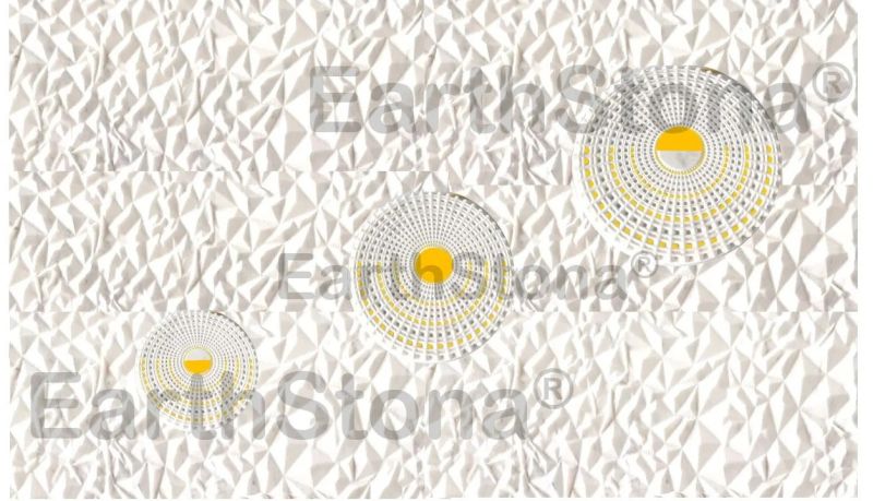 Crystal Design in Marble Stone Wall Carving Art