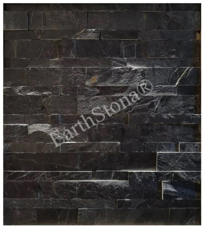 Dark Black Natural Stone Wall Cladding