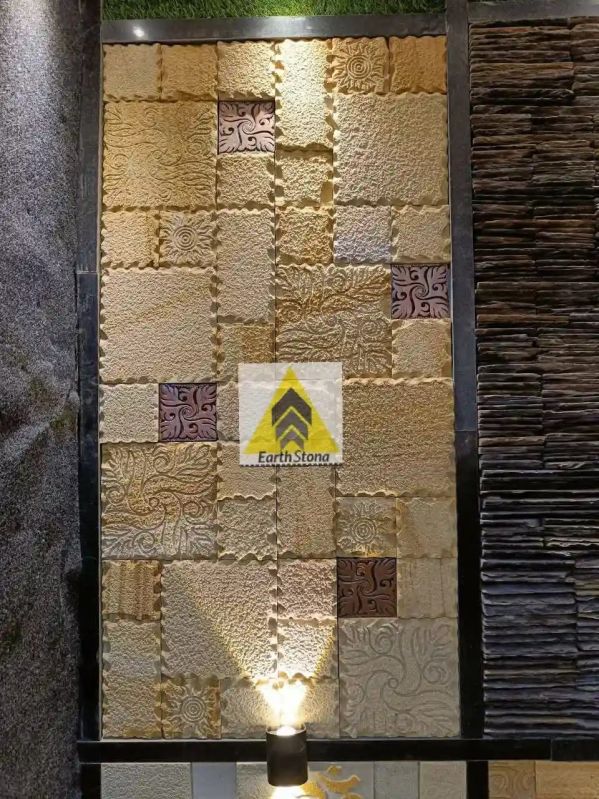 Designer Elegant Mosaic With Metal Stone Wall Cladding