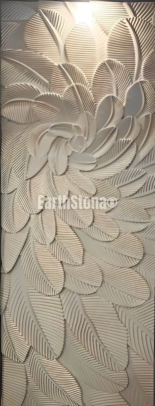 Leaf Pattern Carving Stone Wall Panels