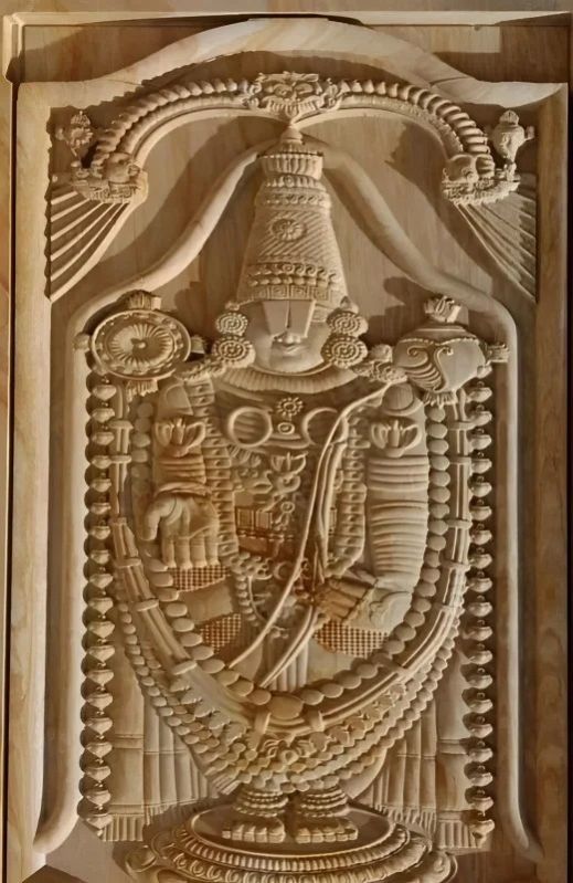 Lord Venkateshwara Sandstone Wall Mural